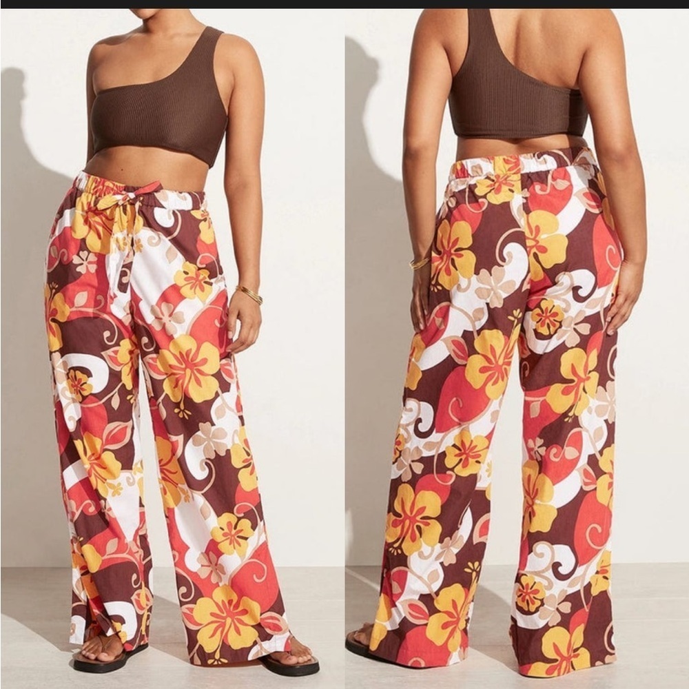 Faithfull the Brand “Celvia” Wide Leg Cotton Pants